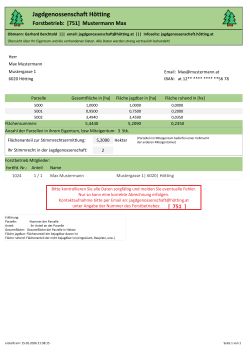 thmb Jagdgenossenschaft Hotting 751 Mustermann Max
